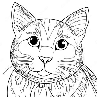 Realistic Cat Portrait Coloring Page 521-407