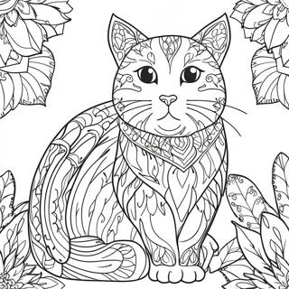 Realistic Cat Portrait Coloring Page 521-408