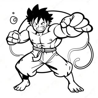 Luffy Gear 4 Snakeman Action Pose Coloring Page 52203-41670