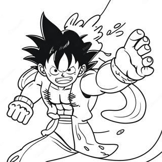 Luffy Gear 4 Snakeman Action Pose Coloring Page 52203-41672