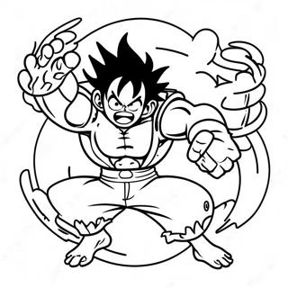 Luffy Gear 4 Snakeman Intense Battle Coloring Page 52204-41666