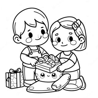 Honest Kids Sharing Toys Coloring Page 52214-41679