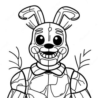 Creepy Springtrap In The Shadows Coloring Page 52224-41698