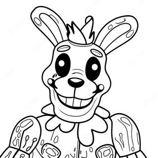 Creepy Springtrap In The Shadows Coloring Page 52224-41700