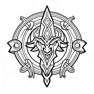 World Of Warcraft Logo Coloring Page 52263-41715