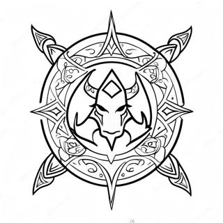 World Of Warcraft Logo Coloring Page 52263-41716