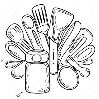 Kitchen Utensils Coloring Page 5226-4286