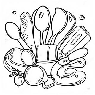 Kitchen Utensils Coloring Page 5226-4287