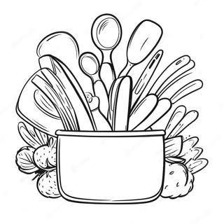 Kitchen Utensils Coloring Page 5226-4288