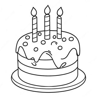 Sweet Birthday Cake For Aunt Coloring Page 52274-41737