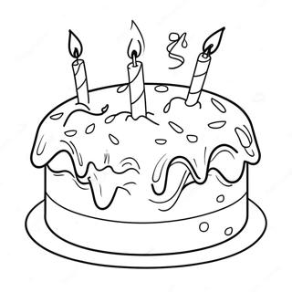 Sweet Birthday Cake For Aunt Coloring Page 52274-41739