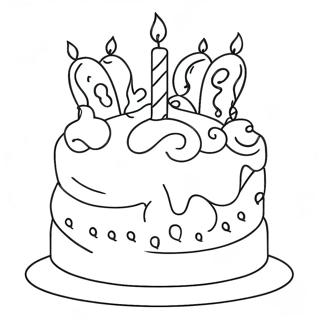 Sweet Birthday Cake For Aunt Coloring Page 52274-41740