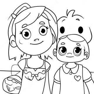 Penny Proud With Friends Coloring Page 52284-41729