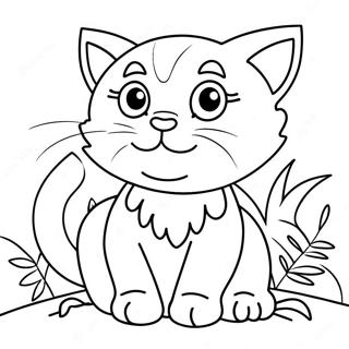 Playful Kitten Coloring Page 522-428