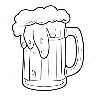 Beer Mug With Foam Coloring Page 52333-41779