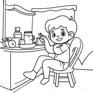 Bright And Cheerful Morning Routine Coloring Page 52344-41783