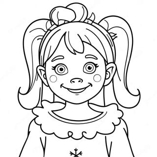 Cindy Lou In Festive Outfit Coloring Page 52354-41792