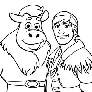 Kristoff And Sven Coloring Page 52363-41794