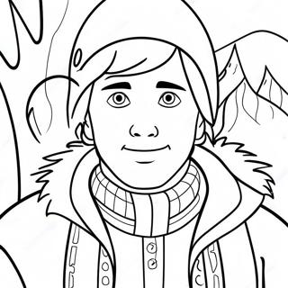 Kristoff In Winter Clothes Coloring Page 52364-41798