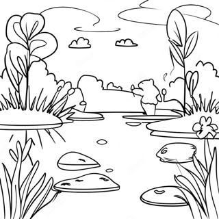 Serene Wetlands Landscape Coloring Page 52374-41817