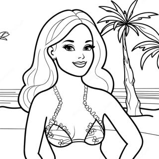 Barbie In A Colorful Swimsuit Coloring Page 52383-41805