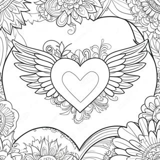 Heart With Wings Coloring Page 52433-41853