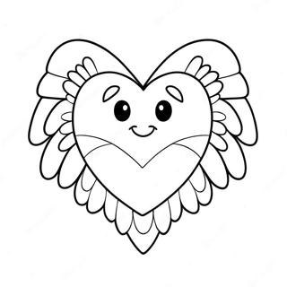 Heart With Wings Coloring Pages