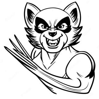 Realistic Wolverine Animal Coloring Page 52443-41861