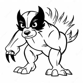 Realistic Wolverine Animal Coloring Page 52443-41863