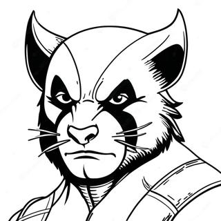 Realistic Wolverine Animal Coloring Page 52443-41864