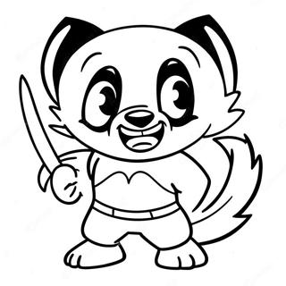 Cute Cartoon Wolverine Animal Coloring Page 52444-41858