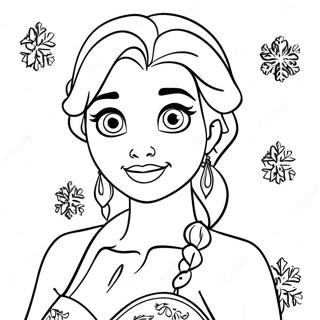 Elsa Christmas Coloring Pages