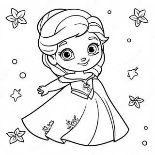 Elsa In A Sparkling Christmas Dress Coloring Page 52464-41875