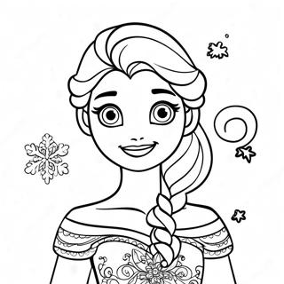 Elsa In A Sparkling Christmas Dress Coloring Page 52464-41876