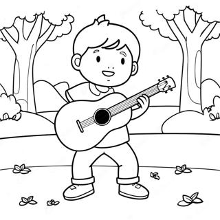 Cool Boywithuke Playing In The Park Coloring Page 52534-41933