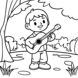 Cool Boywithuke Playing In The Park Coloring Page 52534-41935