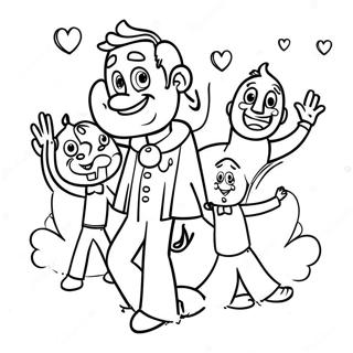 Cheerful Edward With Friends Coloring Page 52554-41947