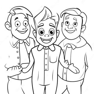 Cheerful Edward With Friends Coloring Page 52554-41948