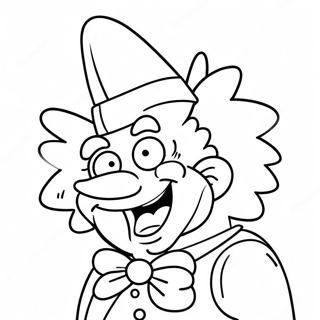 Funny Krusty The Clown Coloring Page 52574-41968