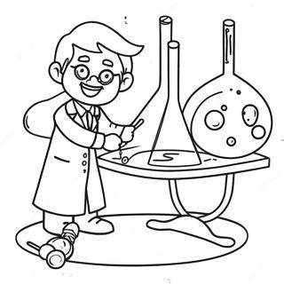 Exciting Science Experiment Coloring Page 5257-4313