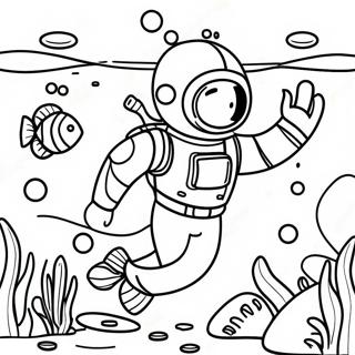 Scuba Diver Underwater Adventure Coloring Page 52593-41978