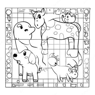 Fun Coordinate Grid With Animals Coloring Page 52604-41989