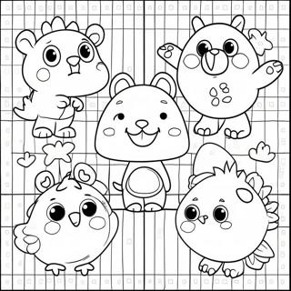 Fun Coordinate Grid With Animals Coloring Page 52604-41990