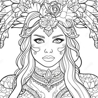 Dark Beauty Coloring Pages