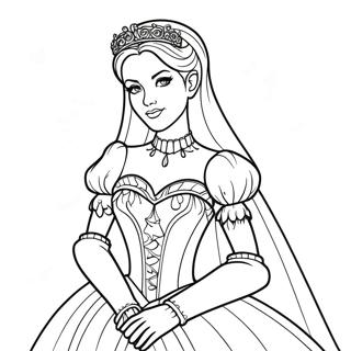 Gothic Princess Coloring Page 52684-42053