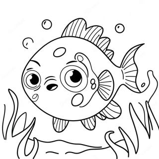 Cute Angler Fish With Big Eyes Coloring Page 52704-42072