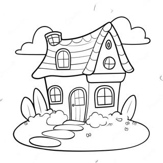 Whimsical Fairycore Cottage Coloring Page 52714-42076