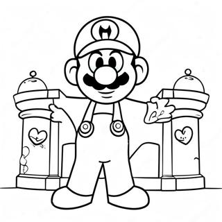 Luigi S Mansion Coloring Page 52763-42113