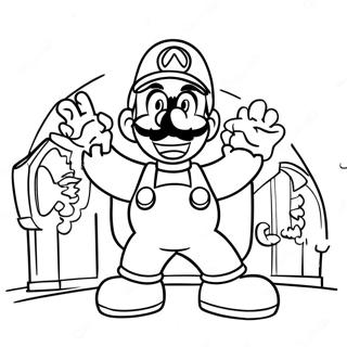 Luigi S Mansion Coloring Page 52763-42116