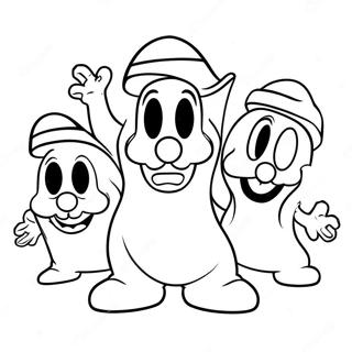 Scary Ghosts In Luigi S Mansion Coloring Page 52764-42117